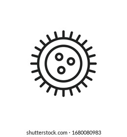 Simple coronavirus line icon. Stroke pictogram. Vector illustration isolated on a white background. Premium quality symbol. Vector sign for mobile app and web sites.