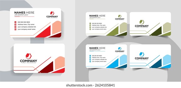 Plantilla Corporativa simple del Vector de la tarjeta de visita para la marca del Profesional