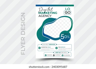 Plantilla de diseño de folleto empresarial simple, plantilla de diseño de folleto comercial moderno