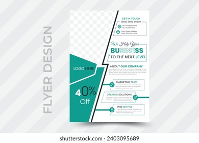 Plantilla de diseño de folleto empresarial simple, plantilla de diseño de folleto comercial moderno