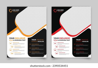 Simple corporate business overview flyer template design