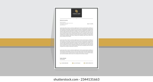 Plantilla de diseño de membrete corporativo de estilo moderno.