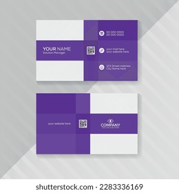 Simple corporate company business card design. Vector Illustration. with agency creative and clean shapes card template