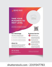 simple corporate flyer design template for the company 