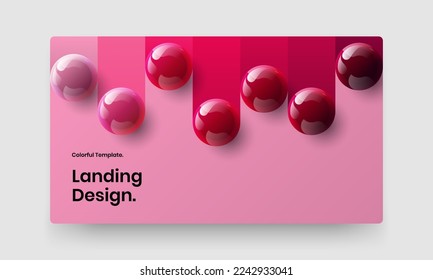 Simple corporate identity vector design layout. Unique realistic balls journal cover concept.