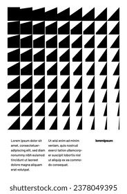 Simple corporate layout template for events, companies or any business related. Design with geometric shape for flyer, poster, cover, brochure, banner or any layout. Bauhaus geometric background.