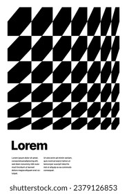 Simple corporate layout template for events, companies or any business related. Design with geometric shape for flyer, poster, cover, brochure, banner or any layout. Bauhaus geometric background.