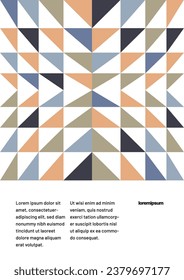 Simple corporate layout template for events, companies or any business related. Design with geometric shape for flyer, poster, cover, brochure, banner or any layout. Bauhaus geometric background.