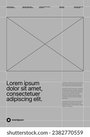 Simple corporate layout template for events, companies or any business related. Design with mark up for flyer, poster, cover, brochure, banner or any layout. 