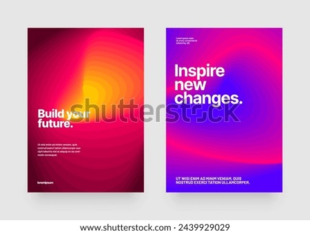 Simple corporate layout template for events, companies or any business related. Design with fluid gradient background for flyer, poster, cover, brochure, banner or any layout.