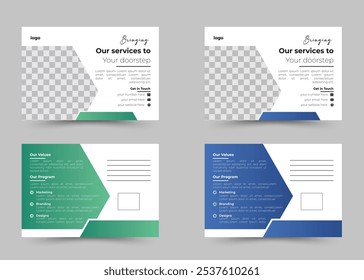 Simple Corporate Postcard Design Template