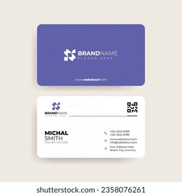 Simple Corporate Purple Vector Business Card Design