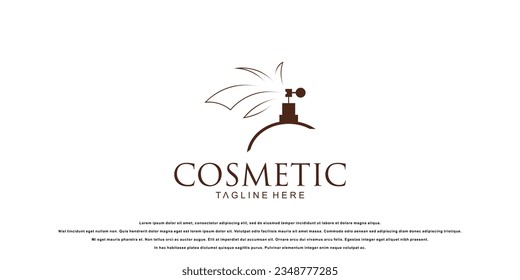 Simple cosmetic icon logo design with modern concept| perfume logo|premium vector