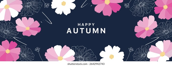 Simple cosmos illustration background material