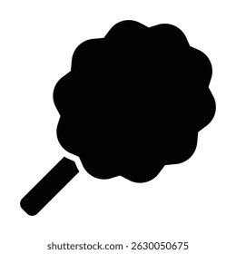 Simple Cotton Candy glyph icon. The icon can be used for websites, print templates, presentation templates, illustrations, etc