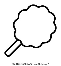 Simple Cottton Candy outline icon. The icon can be used for websites, print templates, presentation templates, illustrations, etc	