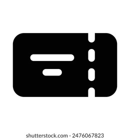 Simple Coupon icon. The icon can be used for websites, print templates, presentation templates, illustrations, etc