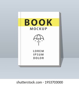 Simple cover book mockup vector illustration. 