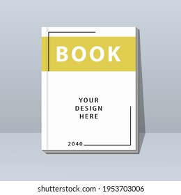 Simple cover book mockup vector illustration. 
