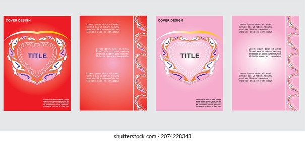diseño de portada simple con marco abstracto