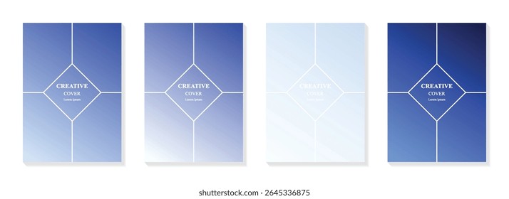 Simple cover design on gradient background for your business