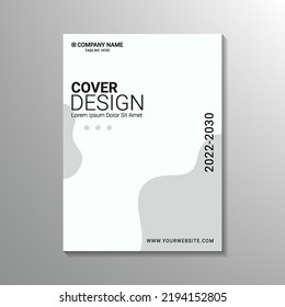 plantilla de impresión de diseño de portada simple