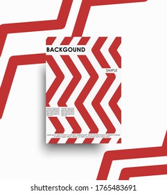 Simple cover design with red color zig zag. Designed in a4 fromat for poster, banner, title or magazine. Eps 10 vector