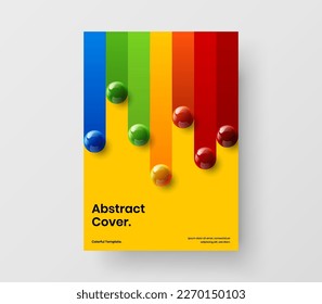 Ilustración vectorial de diseño de portada simple. Plantilla de identidad corporativa de bolas realistas minimalistas.