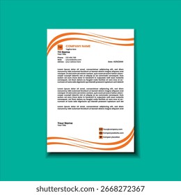 Diseño sencillo de formato de carta de presentación. Profesional y elegante estilo moderno. Totalmente personalizable con funciones editables. Perfecto para aplicaciones de trabajo de negocios.