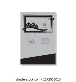 simple cover template. Halloween themed vector. suitable for banners, web, printing needs, decor, border, etc.