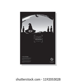 simple cover template. Halloween themed vector. suitable for banners, web, printing needs, decor, border, etc.