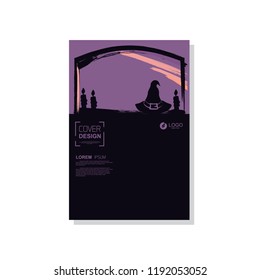 simple cover template. Halloween themed vector. suitable for banners, web, printing needs, decor, border, etc.