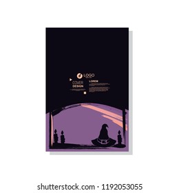 simple cover template. Halloween themed vector. suitable for banners, web, printing needs, decor, border, etc.