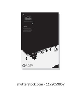 simple cover template. Halloween themed vector. suitable for banners, web, printing needs, decor, border, etc.