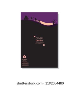 simple cover template. Halloween themed vector. suitable for banners, web, printing needs, decor, border, etc.