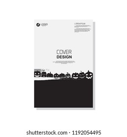 simple cover template. Halloween themed vector. suitable for banners, web, printing needs, decor, border, etc.