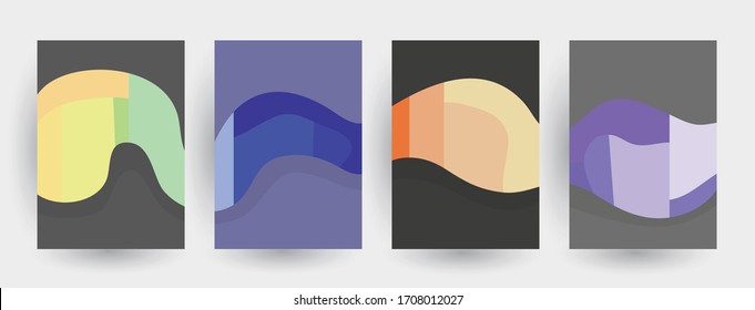 Simple cover templates. Geometric  patterns with edges, angles. Abstract backgrounds for catalogues, business magazine. Annual report covers.