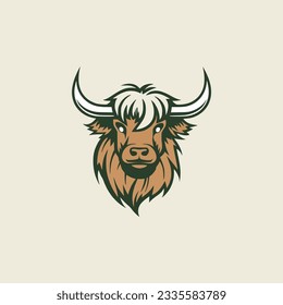 simple cow cattle farm logo vector illustration template design