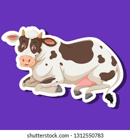 A simple cow character illustration
