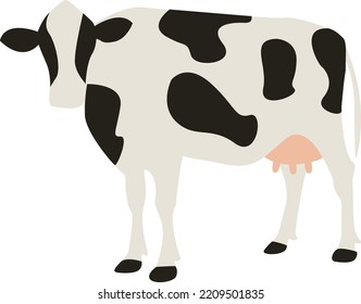 
simple cow illustration. animal illustration. simple illustration