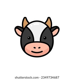 Simple Cow lineal color icon. The icon can be used for websites, print templates, presentation templates, illustrations, etc