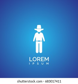 simple cowboy icon