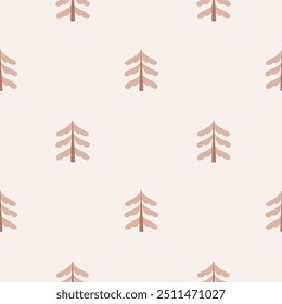 A simple, cozy,autumn pattern in a minimalist forest herringbone pattern in a Scandinavian style.