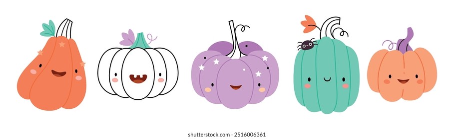 A simple, cozy,autumn pattern in a minimalist forest,acorns, leaves and graphic elements pattern in a Scandinavian style.