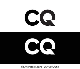 Simple CQ Letter Logo Design Vector Template.