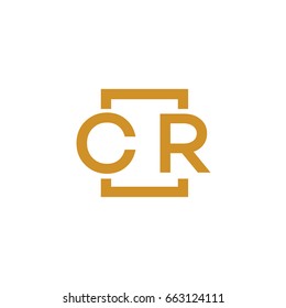 Simple CR initial Logo designs template vector illustration