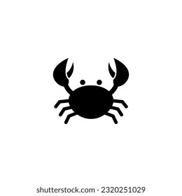 simple crab icon illustration design, crab silhouette symbol