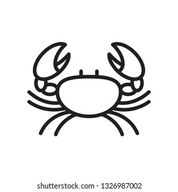 Simple Crab Icon isolated on white background - Vector EPS
