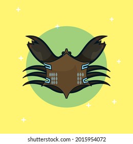 Simple Crab illustration, crab icon, template