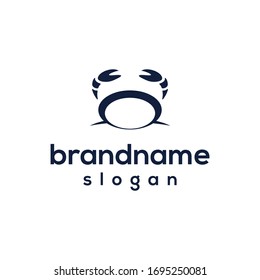 plantilla de diseño de logotipo de cangrejo simple